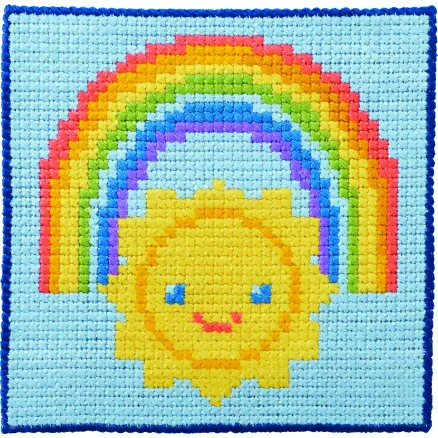 Permin Borduurpakket Kinderstramien Zon 25x25cm