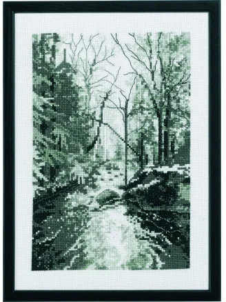 Permin Borduurpakket Bosbeek 21x29cm