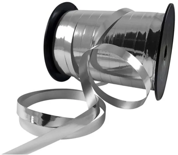 Cadeaulint 10mmx250m metallic zilver