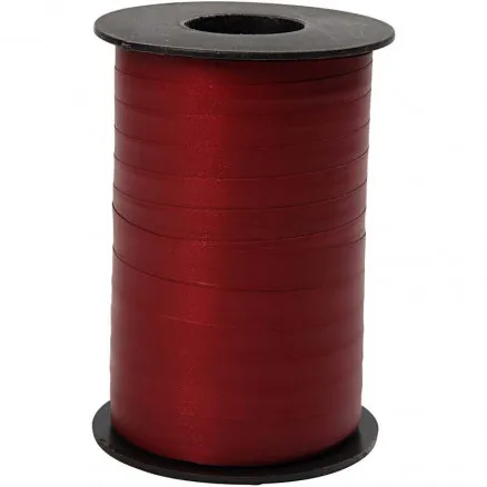 Cadeaulint, donkerrood, B: 10 mm, mat, 250 m/1 rol.