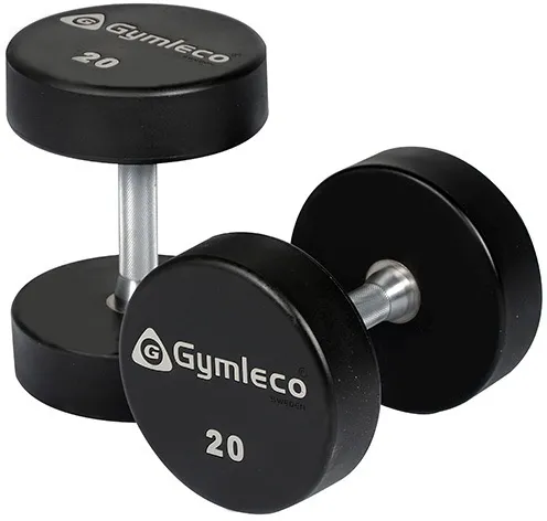 Gymleco 836 Ronde Rubber Dumbbell 12,5 kg (1 stuk)