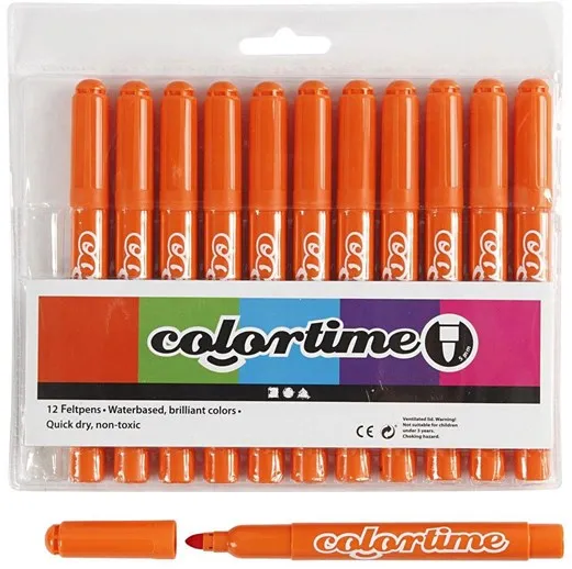 Creativ Company Oranje Jumbo markers 12st.