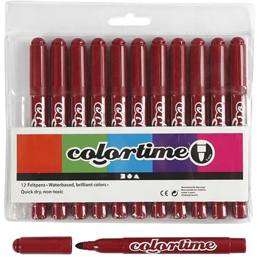 Creativ Company Wijnrood Jumbo markers 12st.
