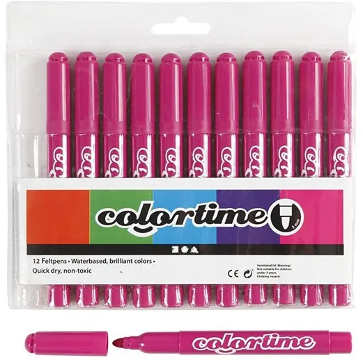 Creativ Company Pink Jumbo pennen 12 stuks.